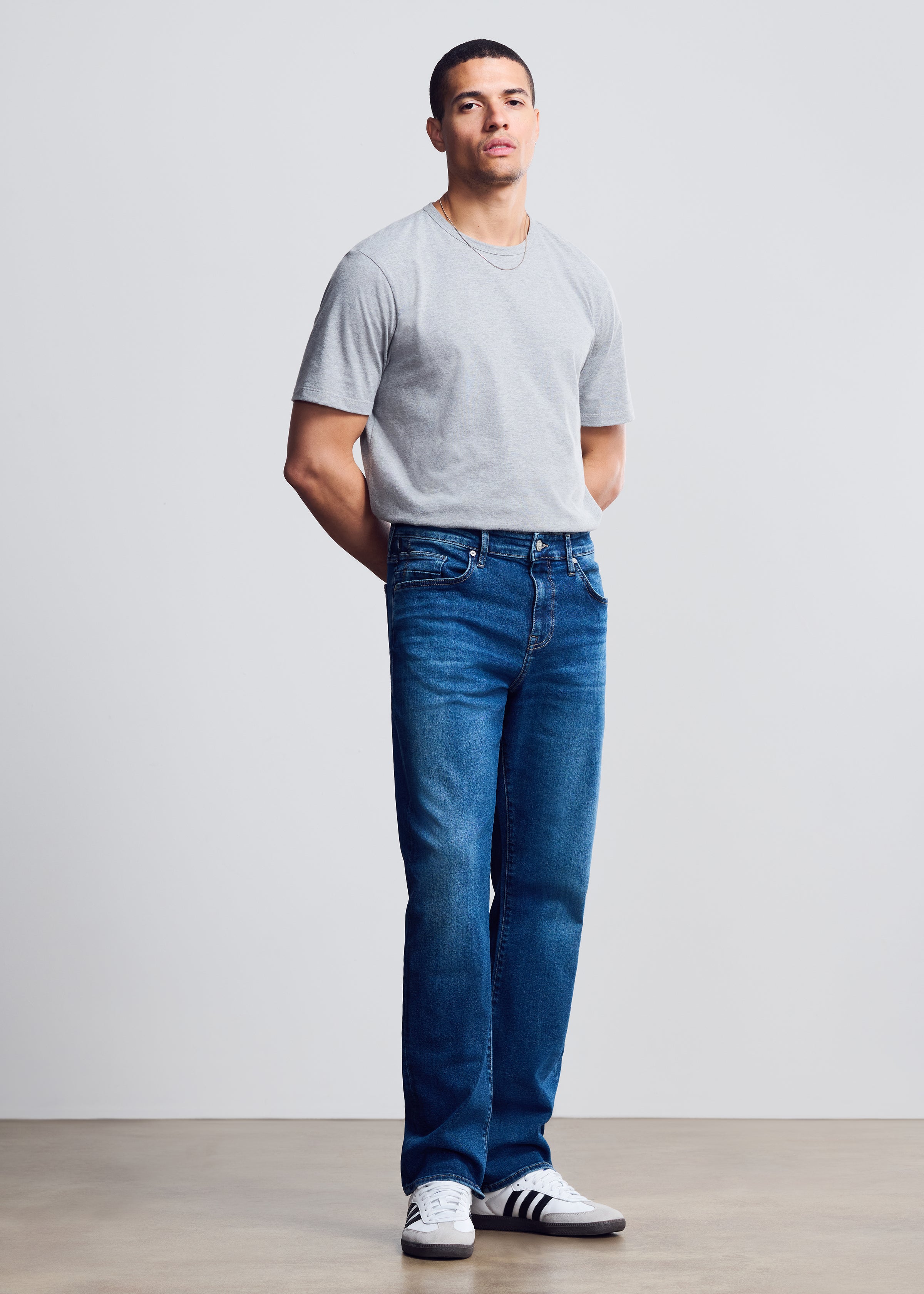General Denim Works Roam Relaxed Straight Leg Jeans In Dark