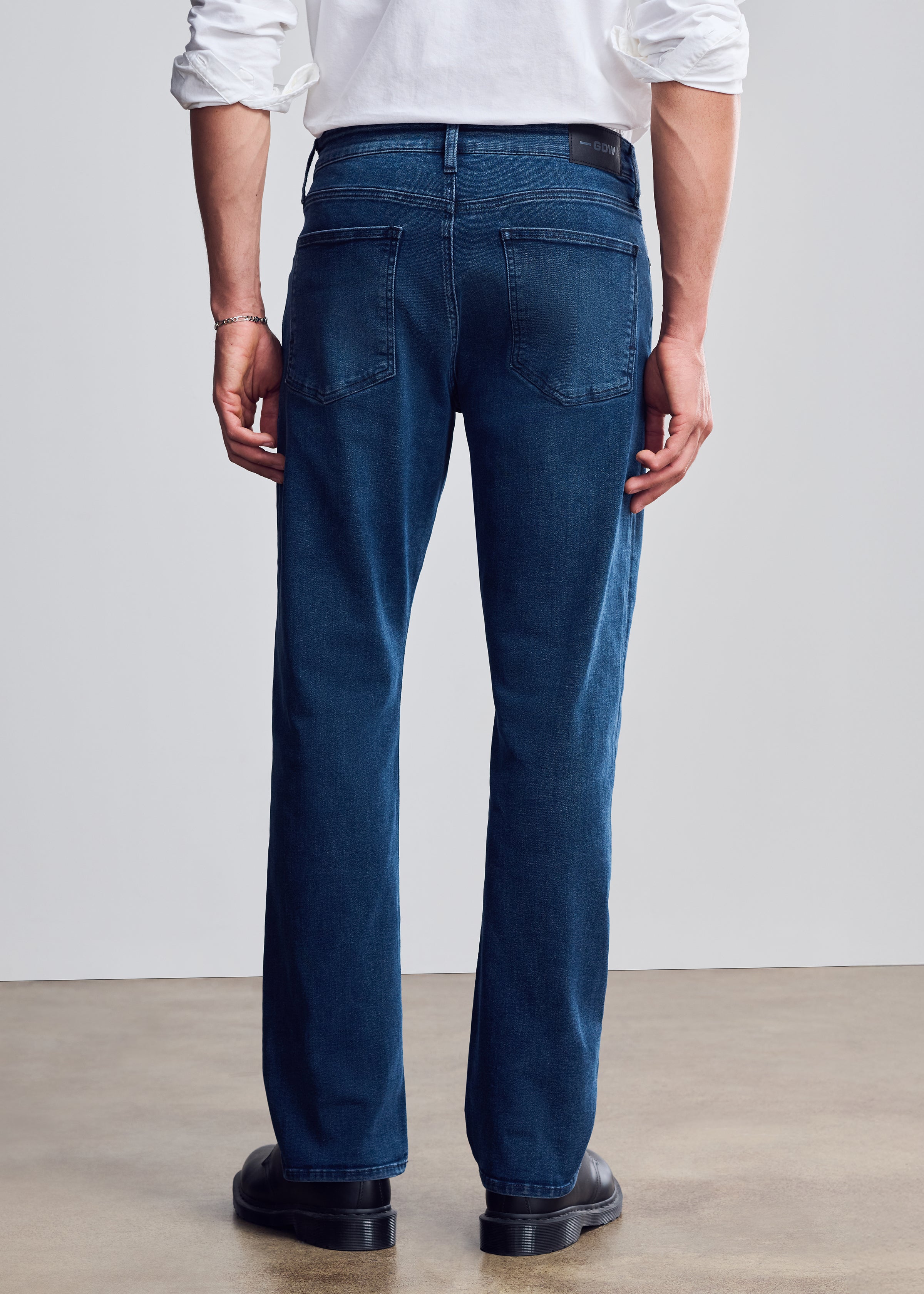 General Denim Works Roam Relaxed Straight Leg Jeans In Midnight Denim