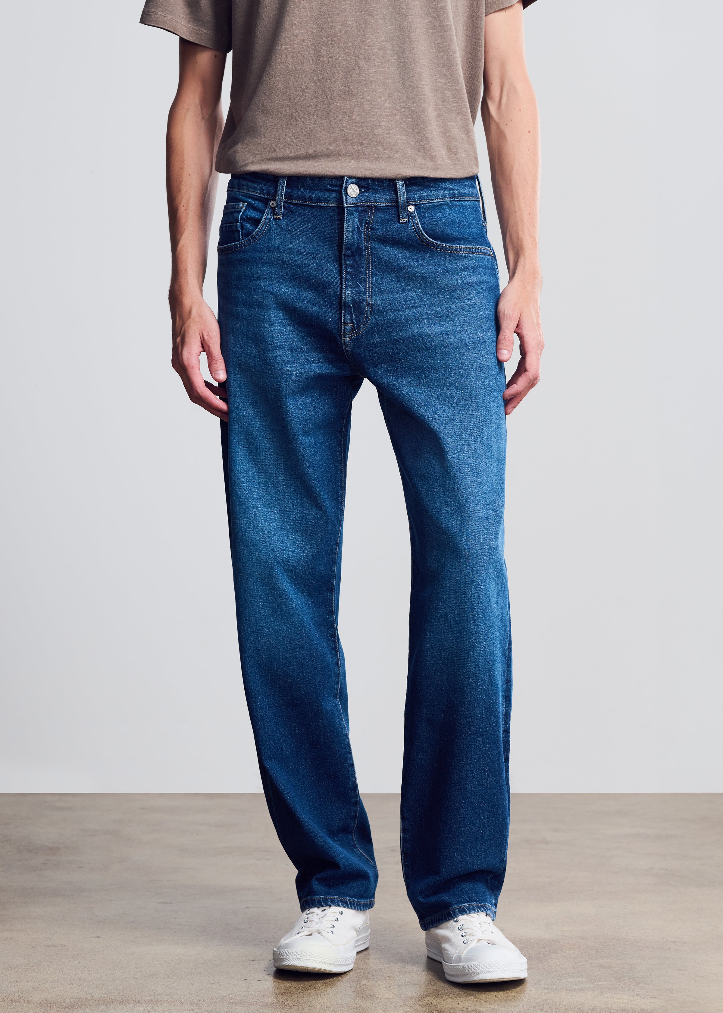 General Denim Works Ride Slim Leg Jeans In Midnight Denim