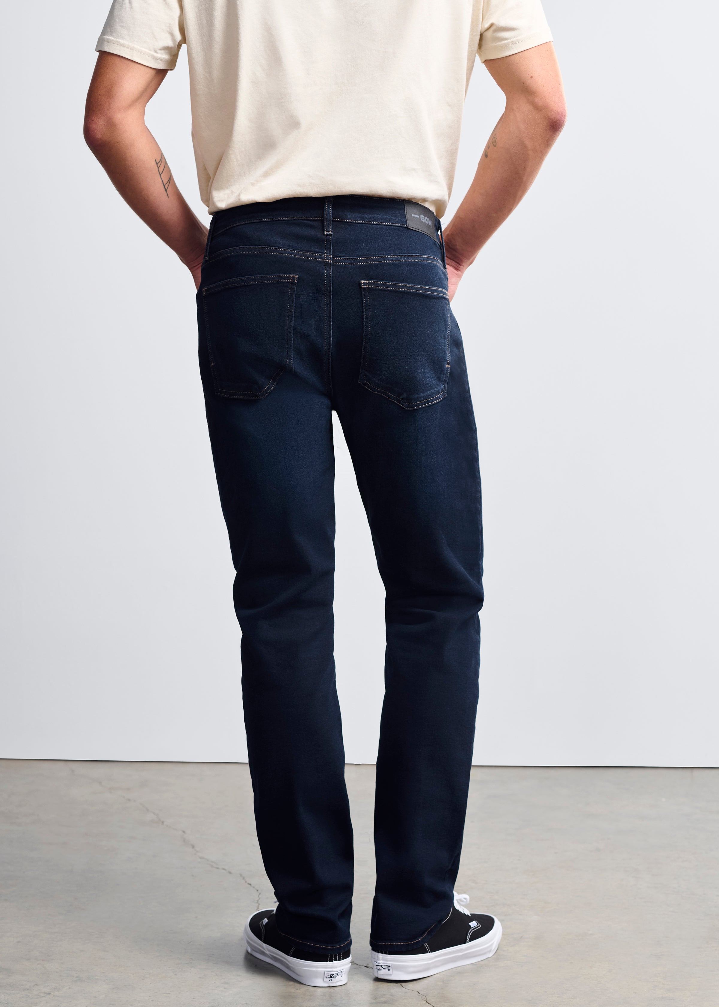 Bridge Straight Leg Jeans In Dark Denim – General Denim Works