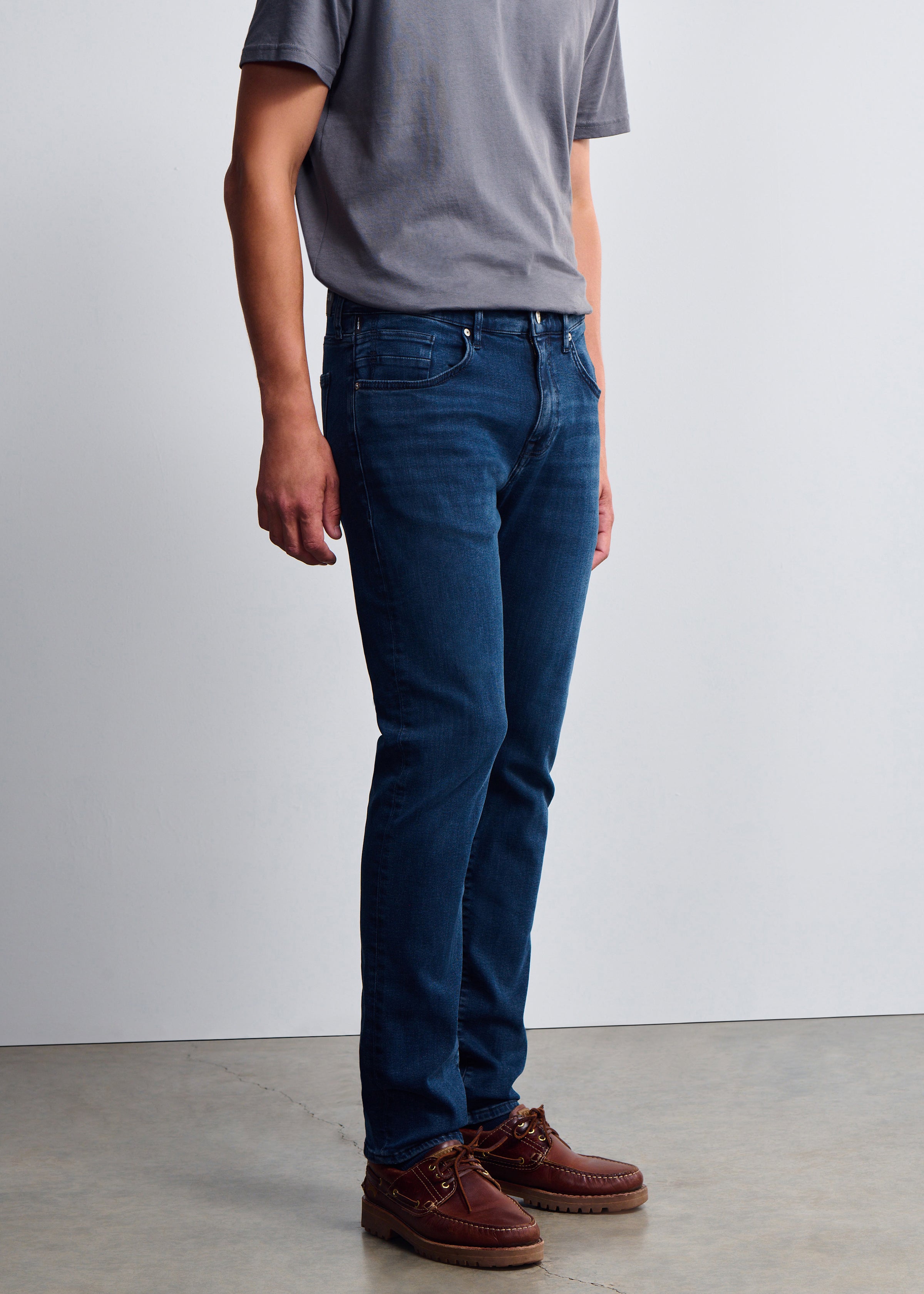General Denim Works Ride Slim Leg Jeans In Midnight Denim